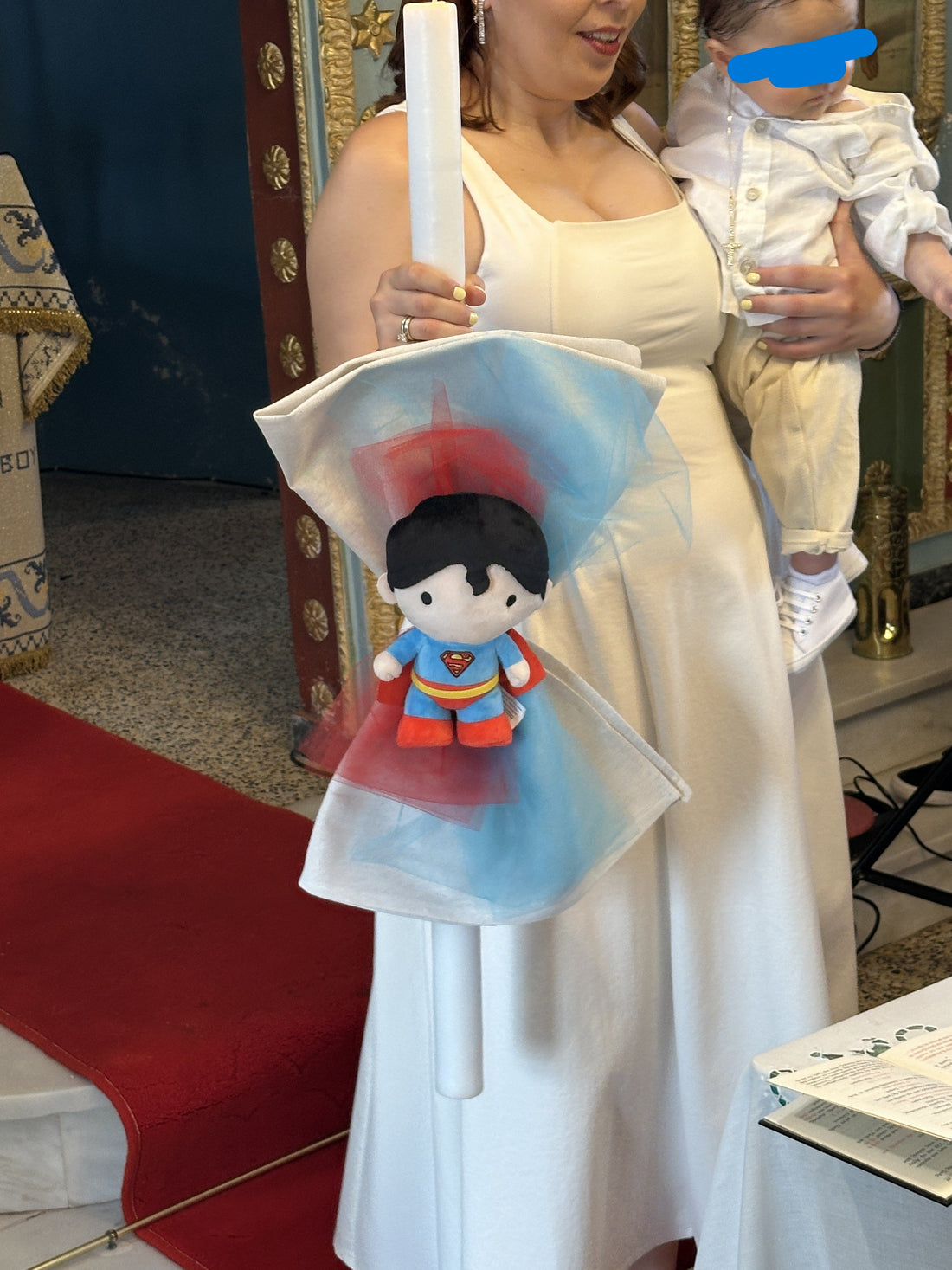 Βάφτιση με θέμα Superman: Λαμπάδες & Μπομπονιέρες που φτιάξαμε εμείς