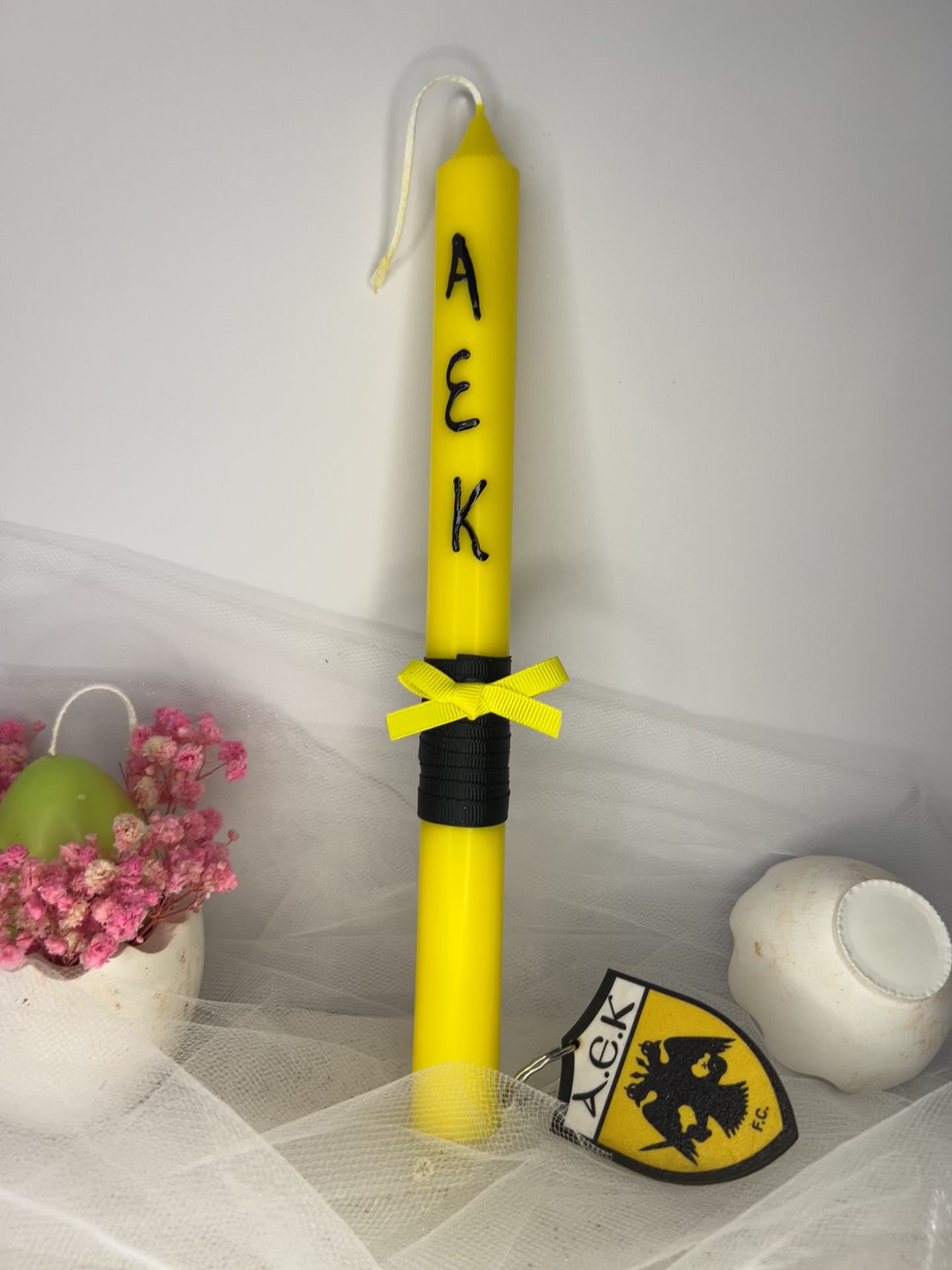 Χειροποίητη Αρωματική Λαμπάδα ΑΕΚ